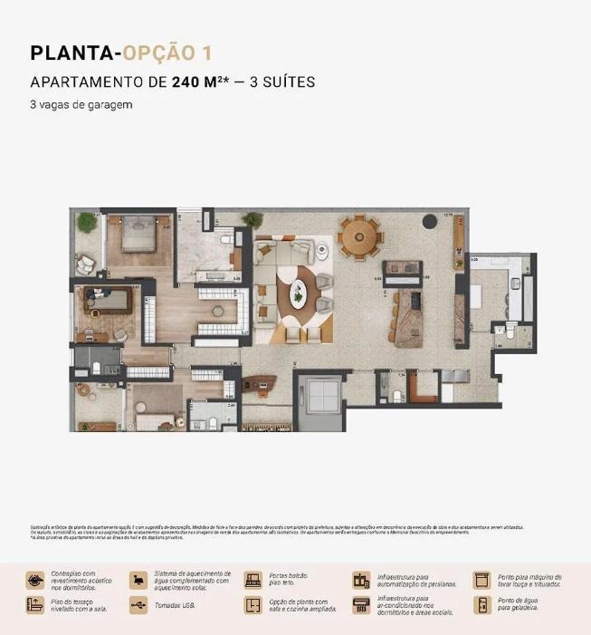 Apartamento à venda com 4 quartos, 4 suítes, 3 vagas e 240m² no Jardim Fonte do Morumbi, São Paulo (SP) — foto 24 de 24